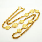 Chanel Necklace Vintage Logo Mademoiselle Gold Plated — view 3