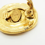 Chanel Earrings Vintage CC Logo Gold Plated — view 7