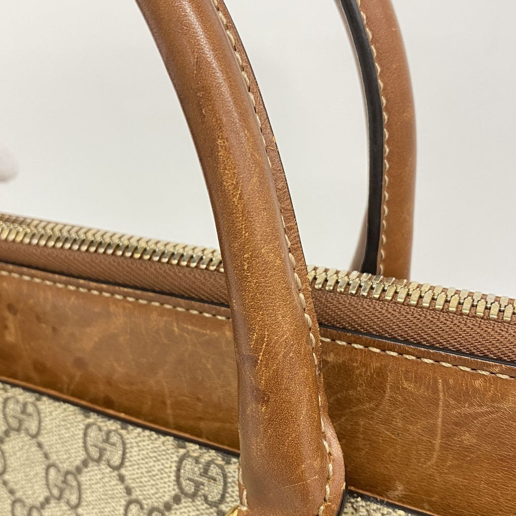 Gucci Handbag GG Supreme Brown Gold 2-Way Bag — view 8
