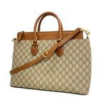 Gucci Handbag GG Supreme Brown Gold 2-Way Bag