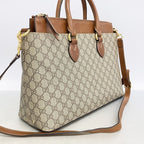 Gucci Handbag GG Supreme Brown Gold 2-Way Bag — view 2