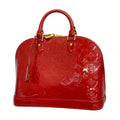 Louis Vuitton Handbag Vernis Alma PM Rouge Grenat Dine