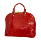 Louis Vuitton Handbag Vernis Alma PM Rouge Grenat Dine