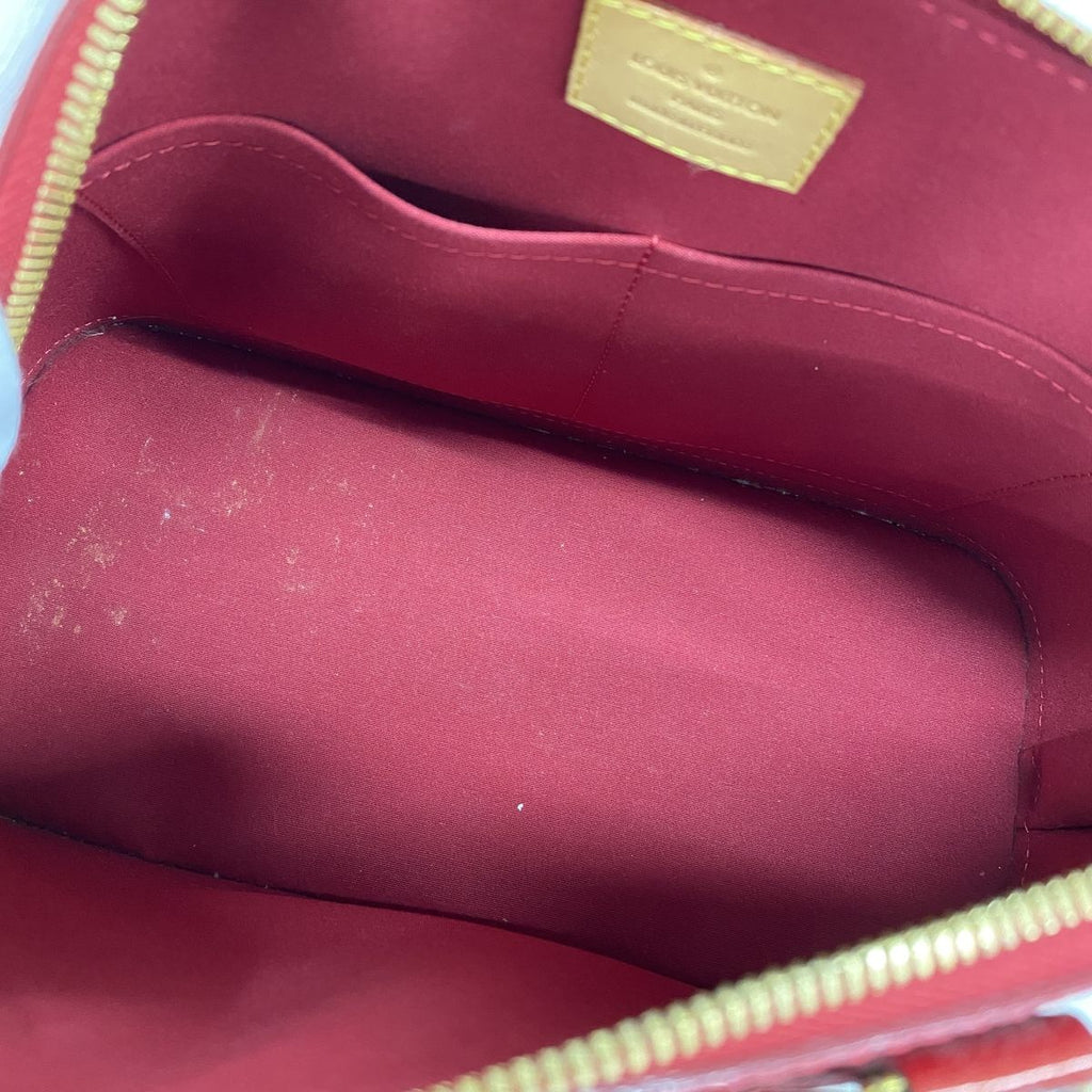Louis Vuitton Handbag Vernis Alma PM Rouge Grenat Dine — view 4