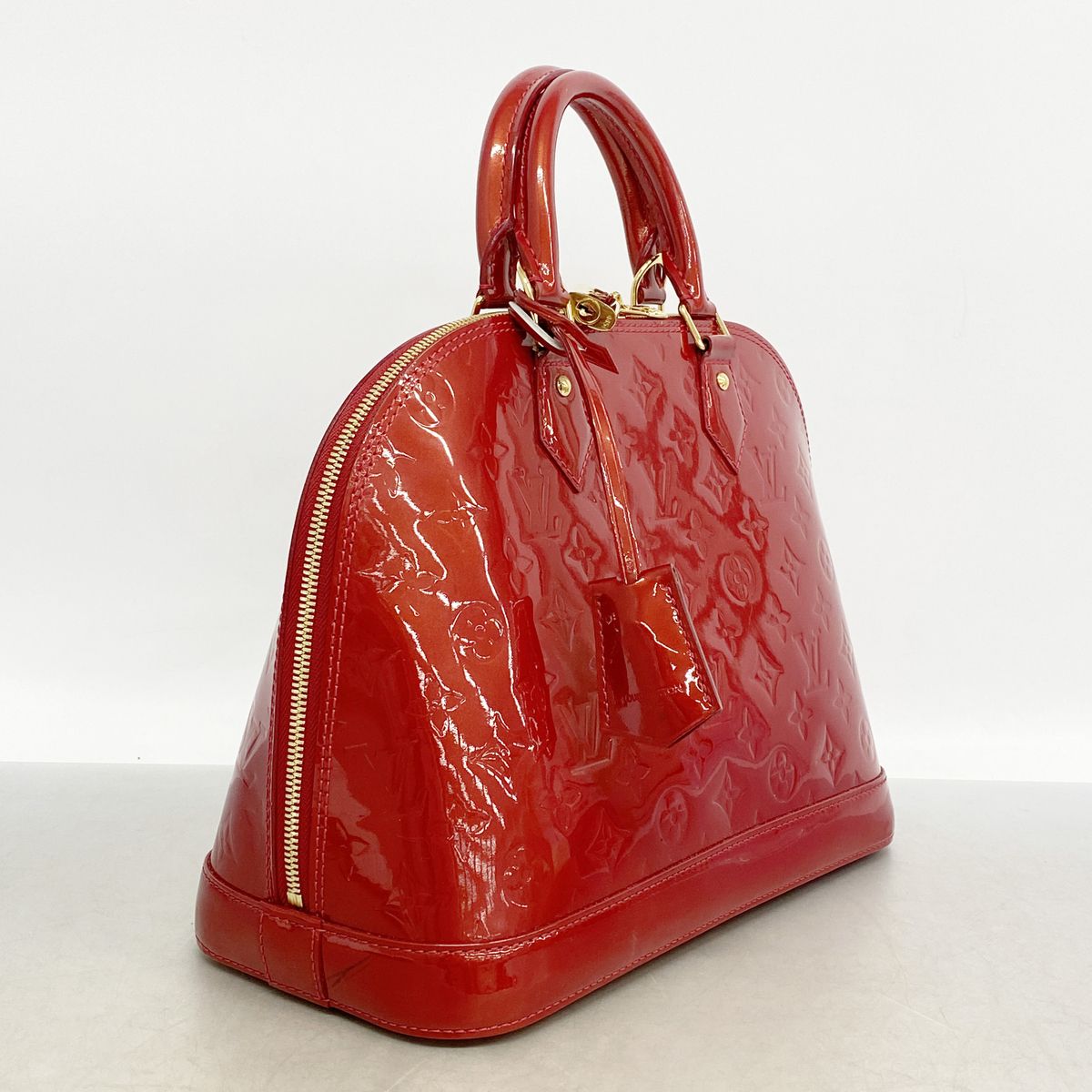 Louis Vuitton Handbag Vernis Alma PM Rouge Grenat Dine — view 2