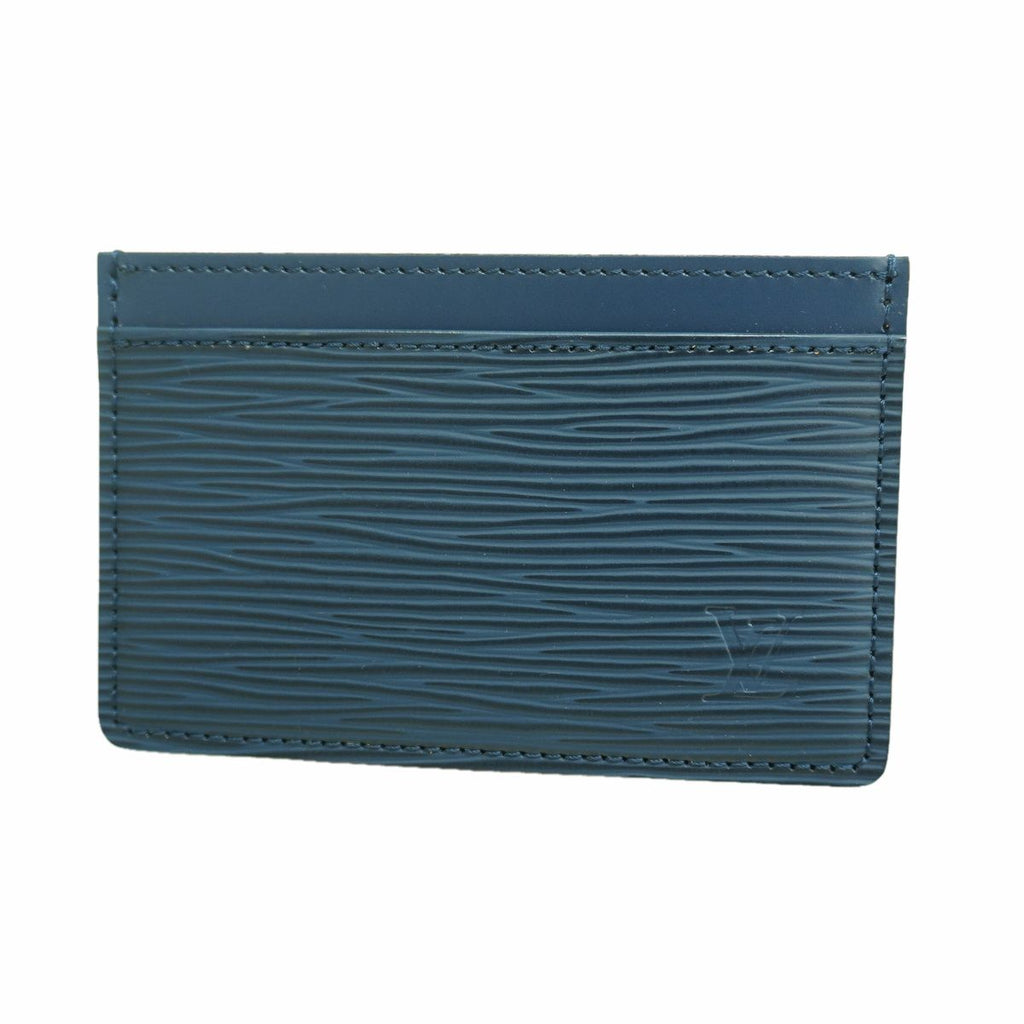 Louis Vuitton Card Case Epi Porte Cartes Simple Indigo Blue