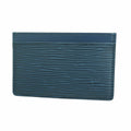 Louis Vuitton Card Case Epi Porte Cartes Simple Indigo Blue