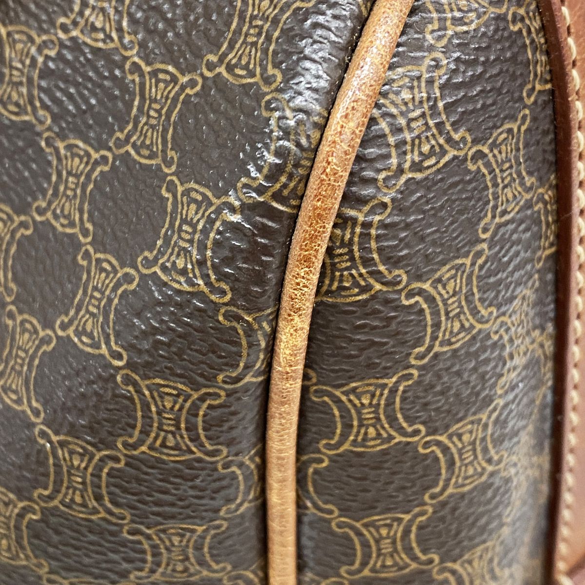 Celine Handbag Macadam Brown Gold — view 8