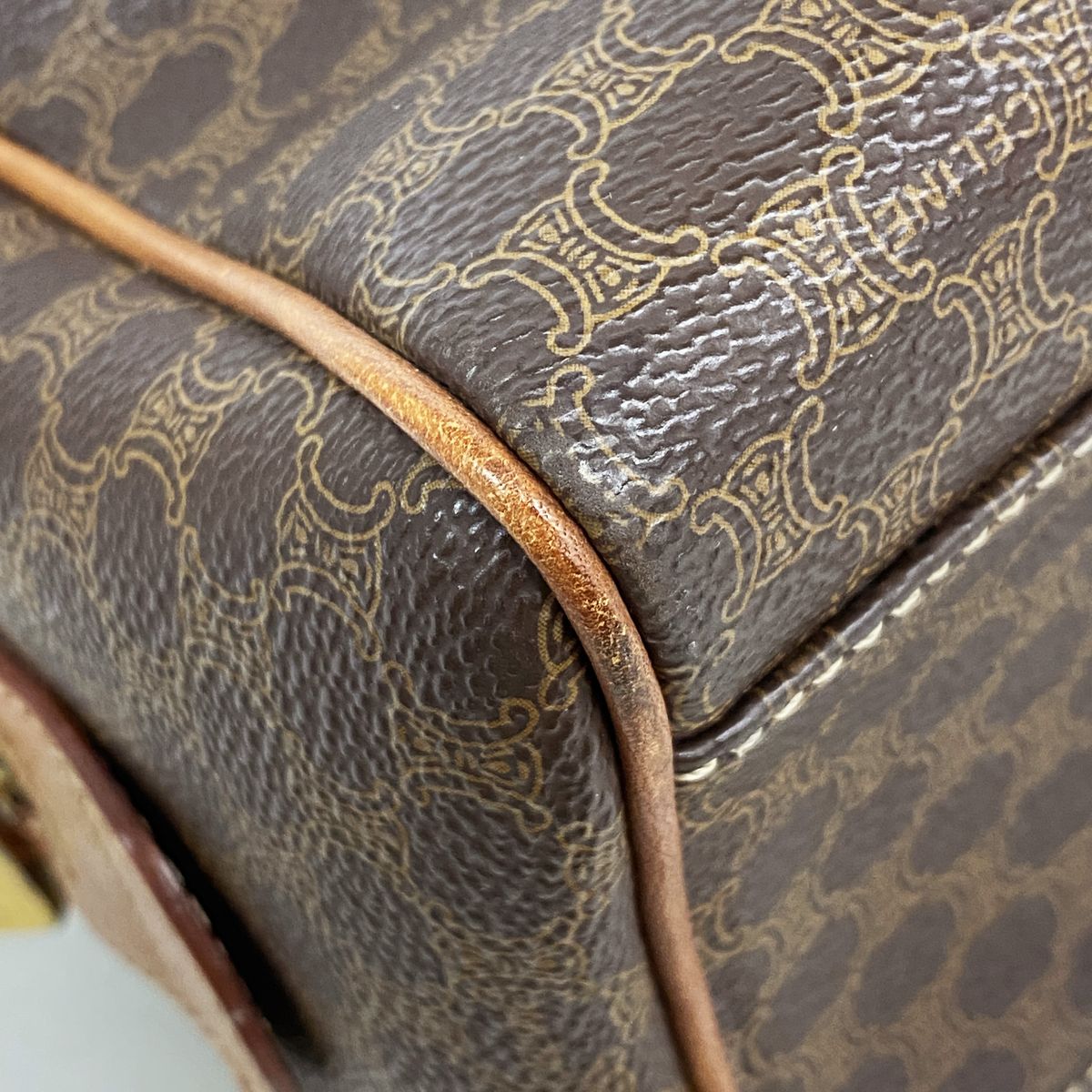 Celine Handbag Macadam Brown Gold — view 6