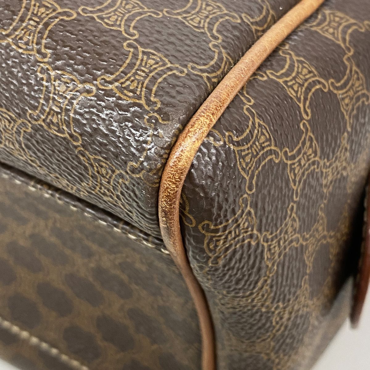Celine Handbag Macadam Brown Gold — view 7