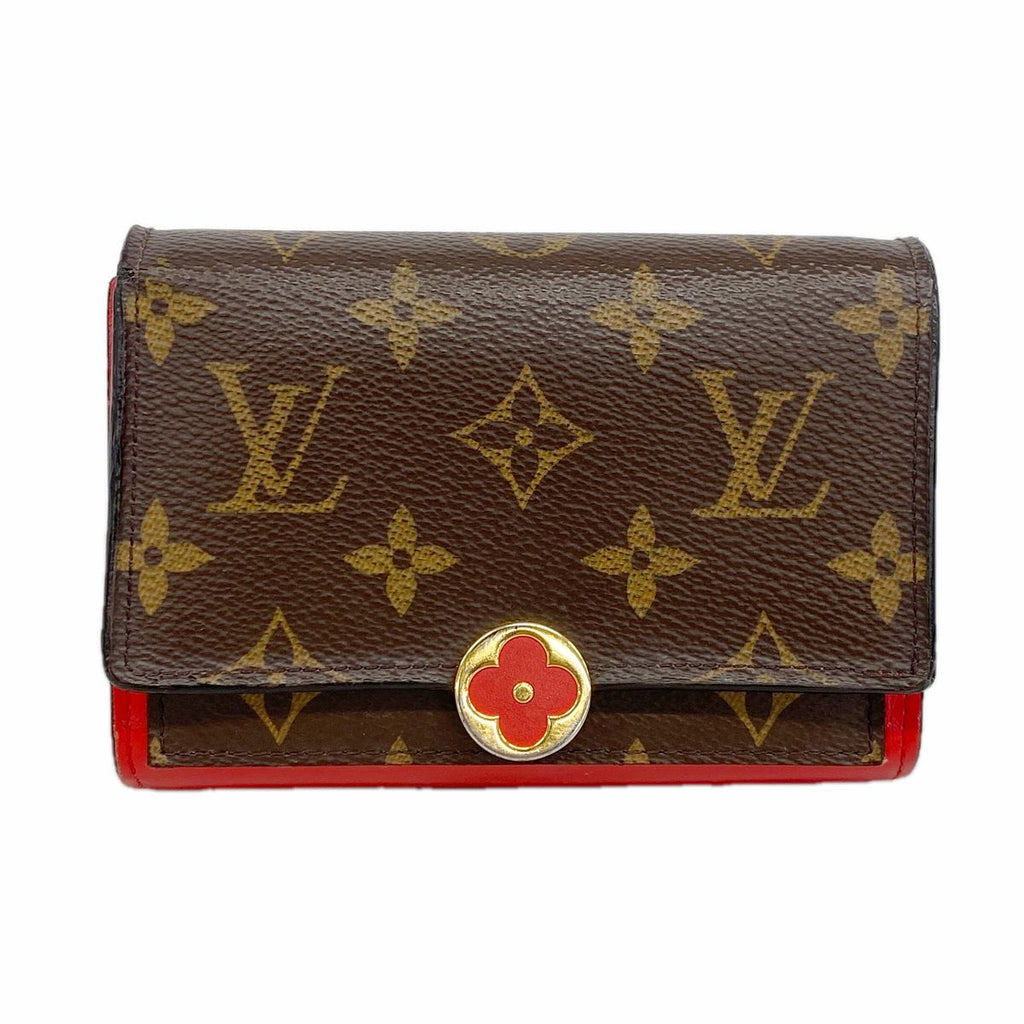 Louis Vuitton Wallet Monogram Portefeuille Flor Compact Coquelicot