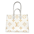 Louis Vuitton Tote Bag Monogram Giant On The Go GM Khaki White 2-Way