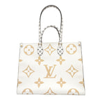 Louis Vuitton Tote Bag Monogram Giant On The Go GM Khaki White 2-Way