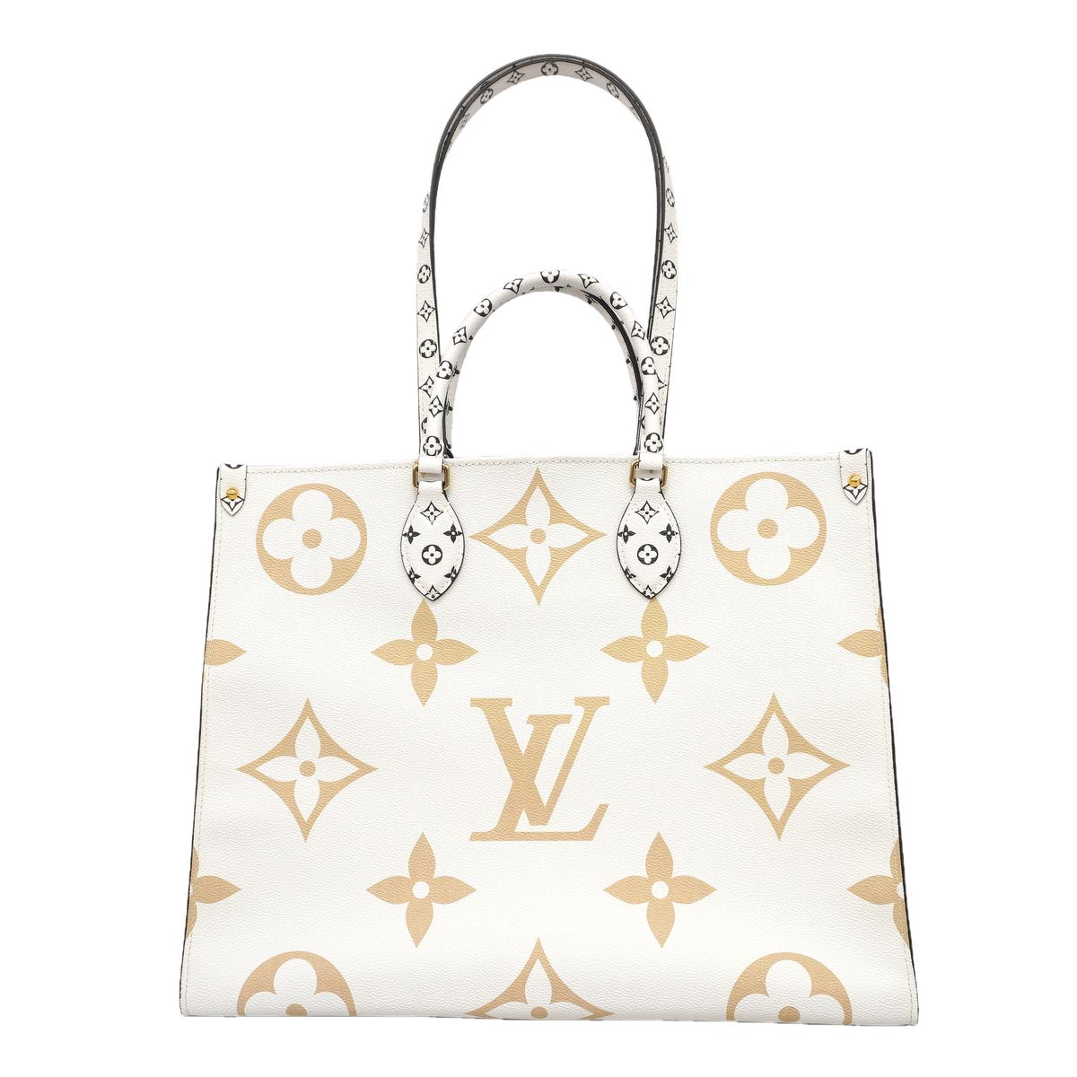 Louis Vuitton Tote Bag Monogram Giant On The Go GM Khaki White 2-Way