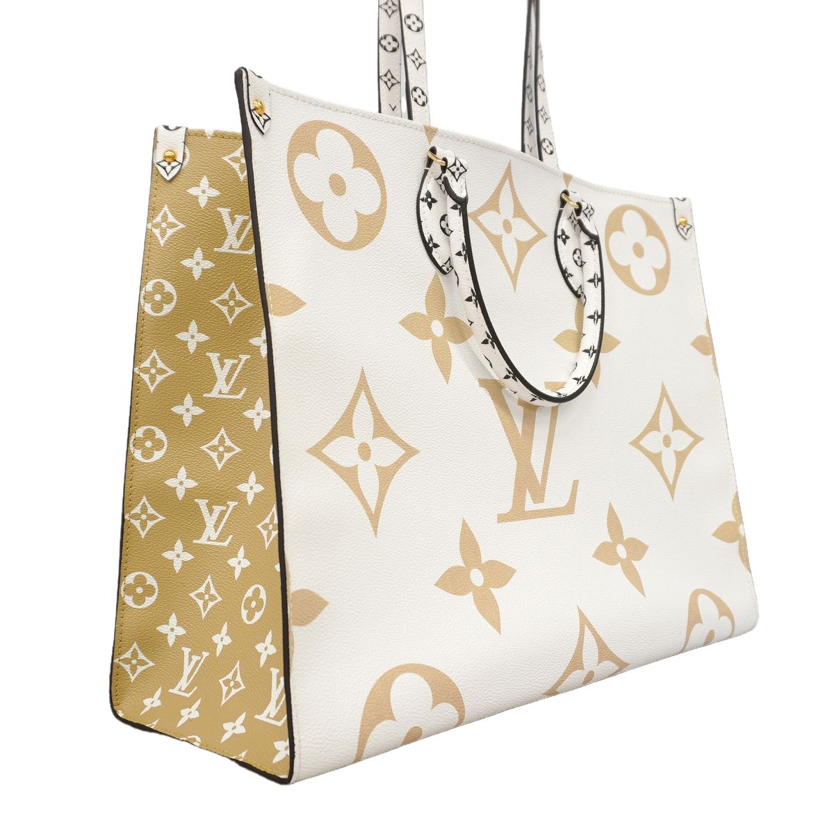 Louis Vuitton Tote Bag Monogram Giant On The Go GM Khaki White 2-Way — view 2
