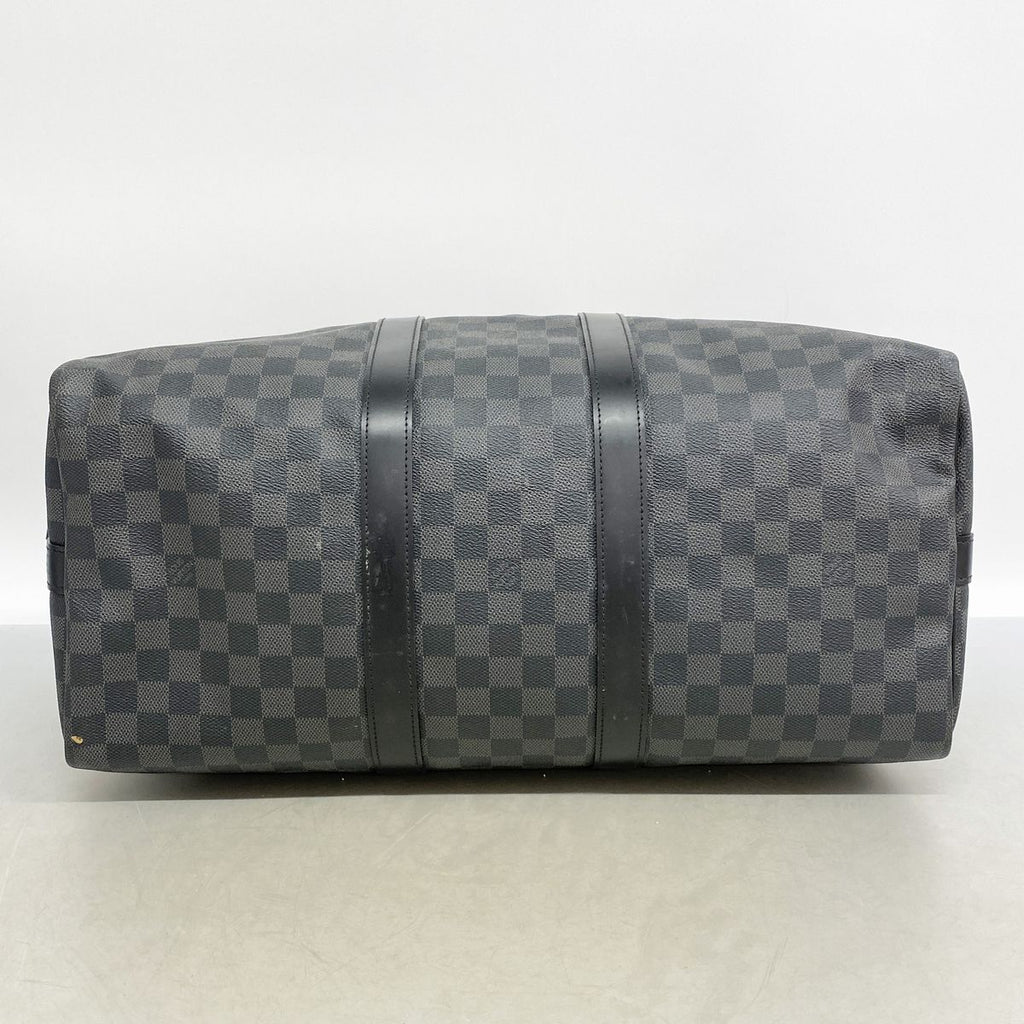 Louis Vuitton Boston Bag Damier Graphite Keepall Bandouliere 45 Black — view 3
