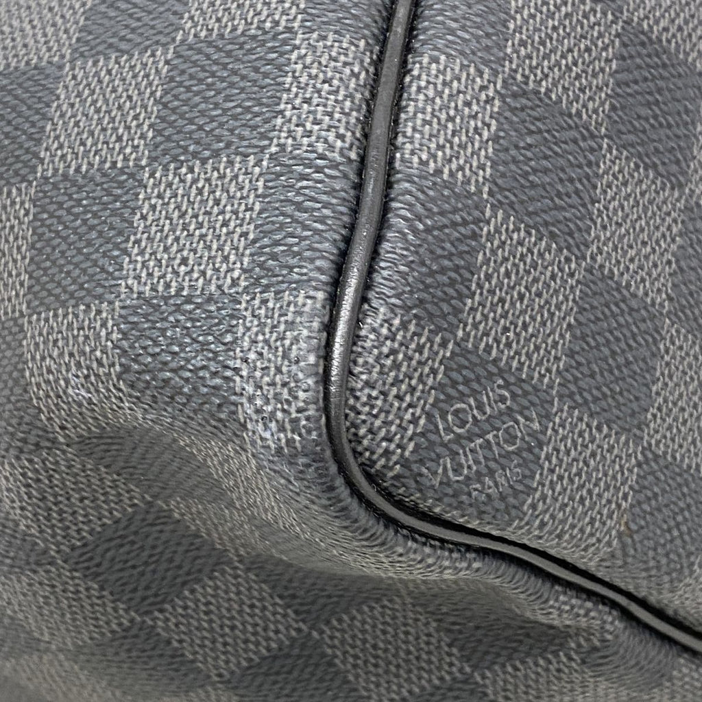 Louis Vuitton Boston Bag Damier Graphite Keepall Bandouliere 45 Black — view 6