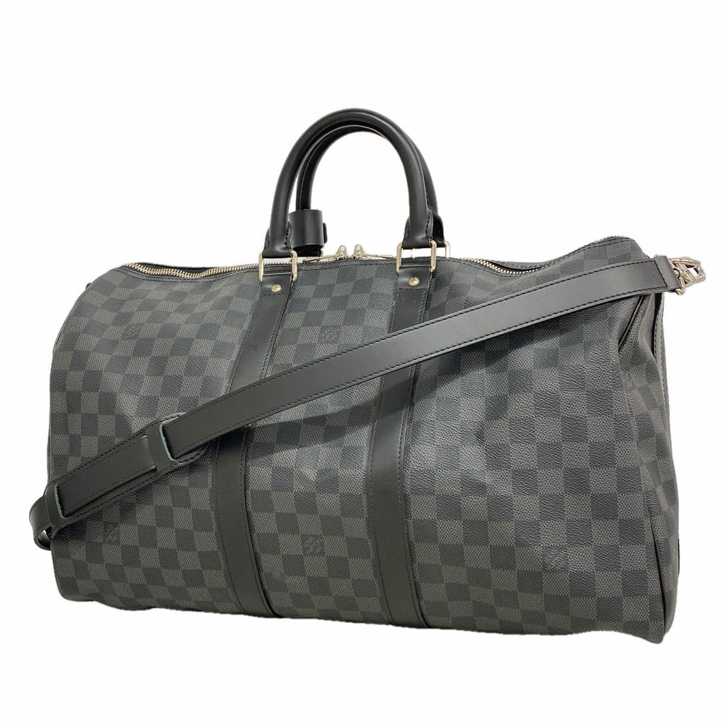 Louis Vuitton Boston Bag Damier Graphite Keepall Bandouliere 45 Black