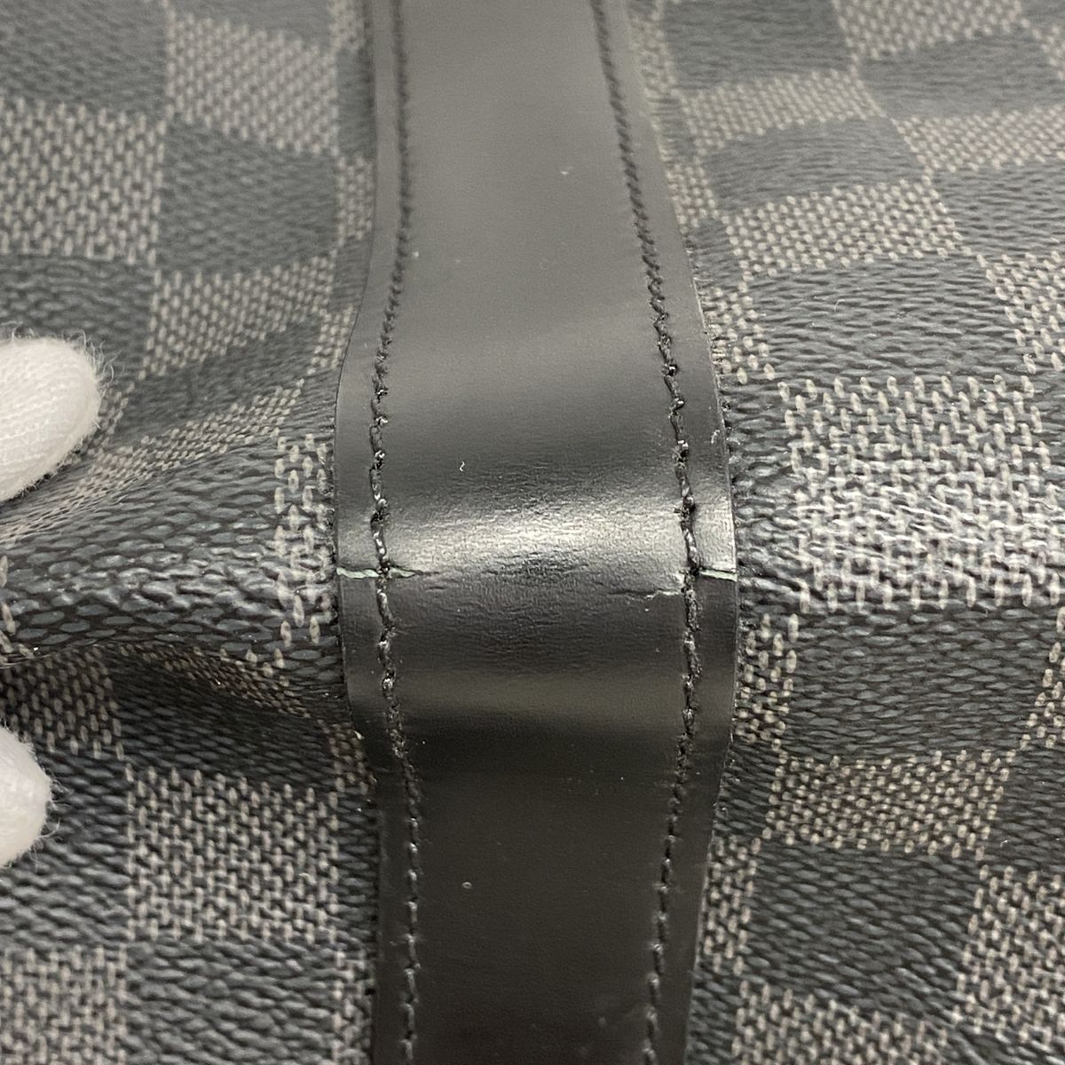 Louis Vuitton Boston Bag Damier Graphite Keepall Bandouliere 45 Black — view 7