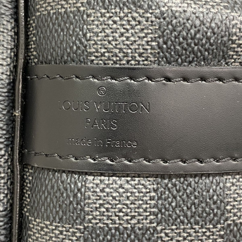 Louis Vuitton Boston Bag Damier Graphite Keepall Bandouliere 45 Black — view 5