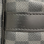 Louis Vuitton Boston Bag Damier Graphite Keepall Bandouliere 45 Black — view 5