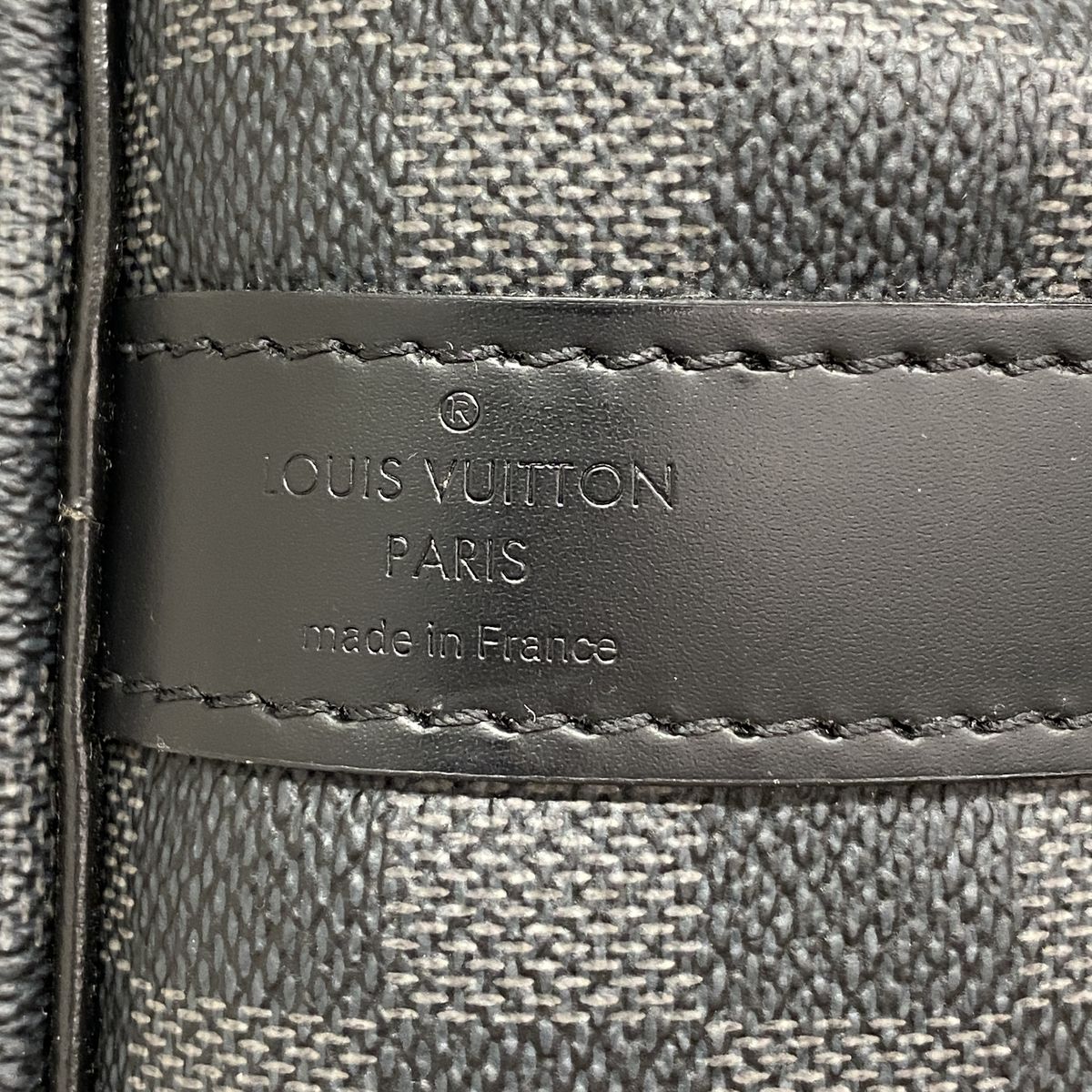 Louis Vuitton Boston Bag Damier Graphite Keepall Bandouliere 45 Black — view 5