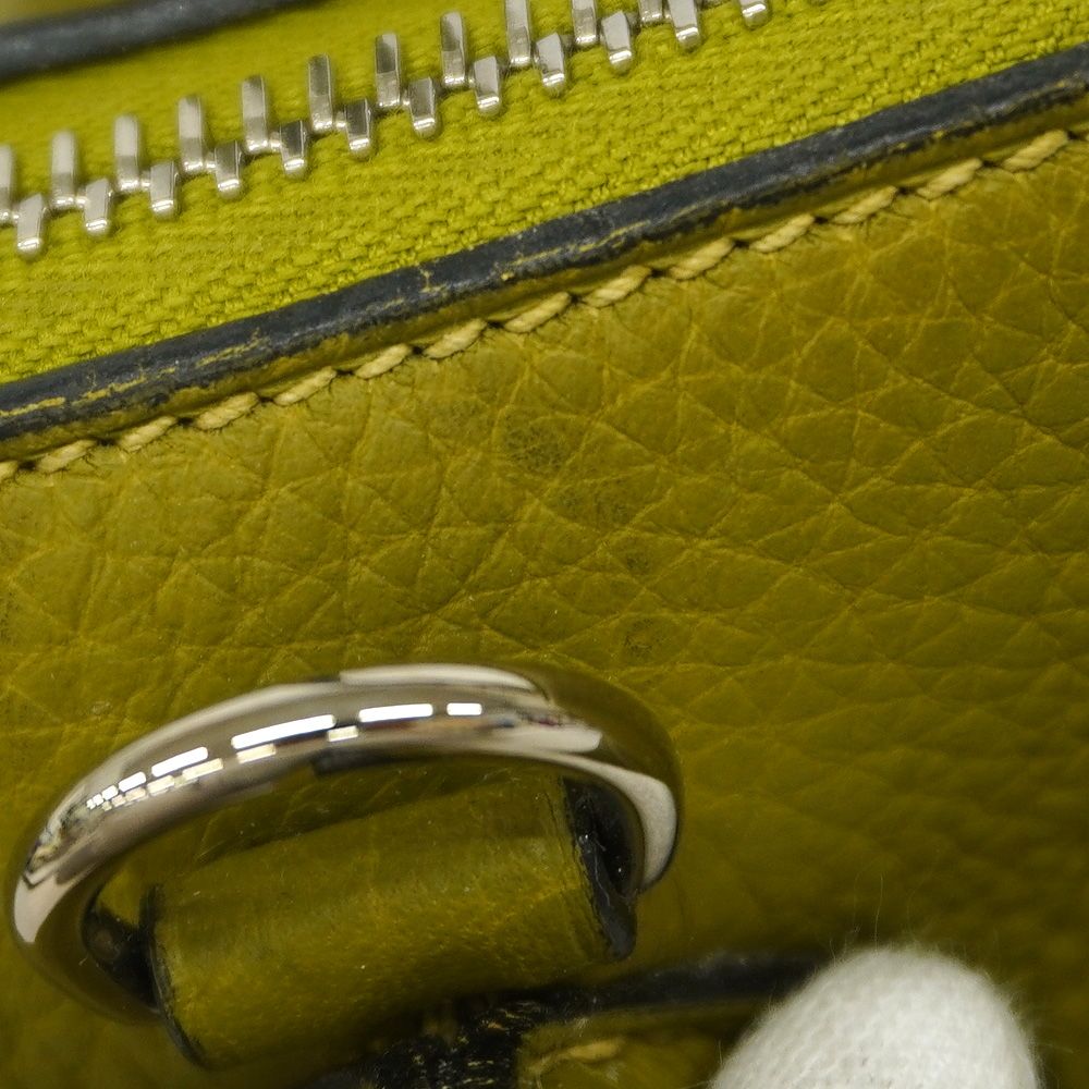 Hermes Handbag Bolide 31 Taurillon Clemence Anse Green Silver 2-Way Bag — view 8