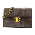 Chanel Shoulder Bag Mademoiselle Lambskin Black Gold