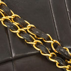 Chanel Shoulder Bag Mademoiselle Lambskin Black Gold — view 8