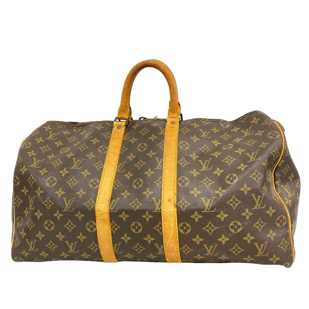 Louis Vuitton Boston Bag Monogram Keepall 50 Brown