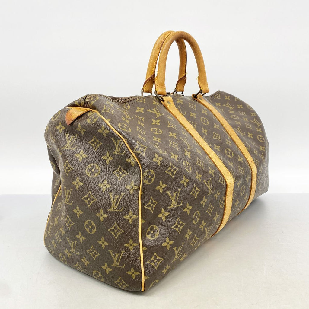 Louis Vuitton Boston Bag Monogram Keepall 50 Brown — view 2