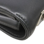 Chanel Shoulder Bag Leather Black Silver — view 7