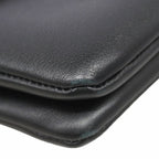 Chanel Shoulder Bag Leather Black Silver — view 6