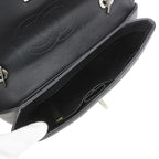 Chanel Shoulder Bag Leather Black Silver — view 4