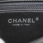 Chanel Shoulder Bag Leather Black Silver — view 5