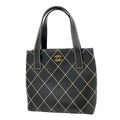 Chanel Tote Bag Wild Stitch Leather Black Gold