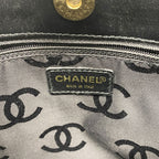 Chanel Tote Bag Wild Stitch Leather Black Gold — view 5