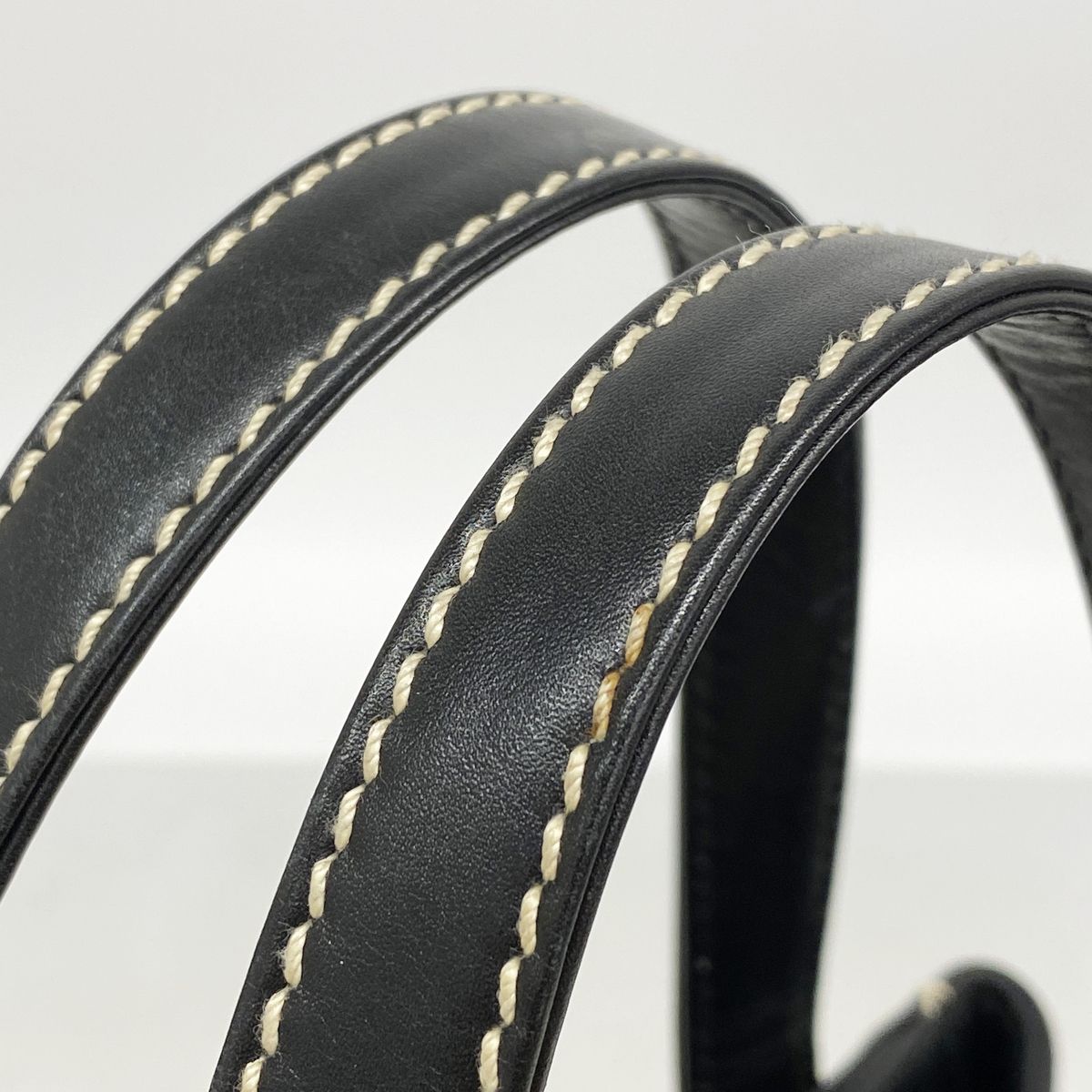 Chanel Tote Bag Wild Stitch Leather Black Gold — view 8
