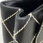 Chanel Tote Bag Wild Stitch Leather Black Gold — view 6
