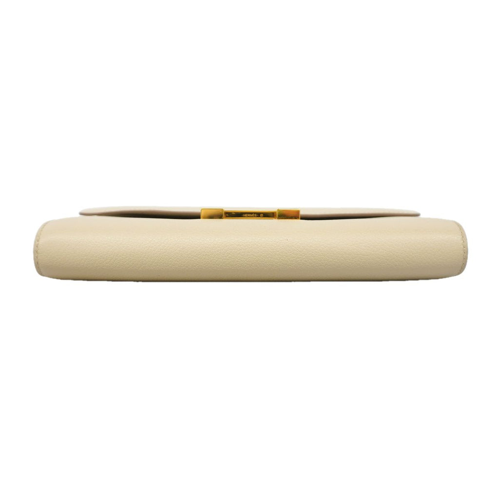 Hermes Wallet on Chain Constance to Go Evercolor Craie Gold Shoulder Bag — view 3