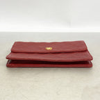 Chanel Pouch Bicolor Leather Red Gold — view 3