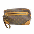 Louis Vuitton Clutch Monogram Marly Dragonne GM Brown