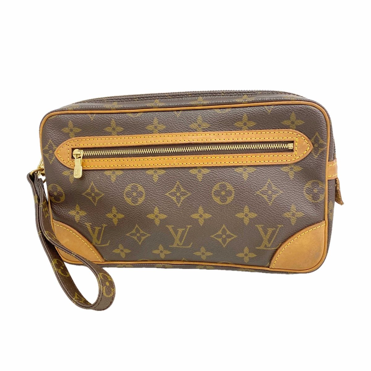 Louis Vuitton Clutch Monogram Marly Dragonne GM Brown