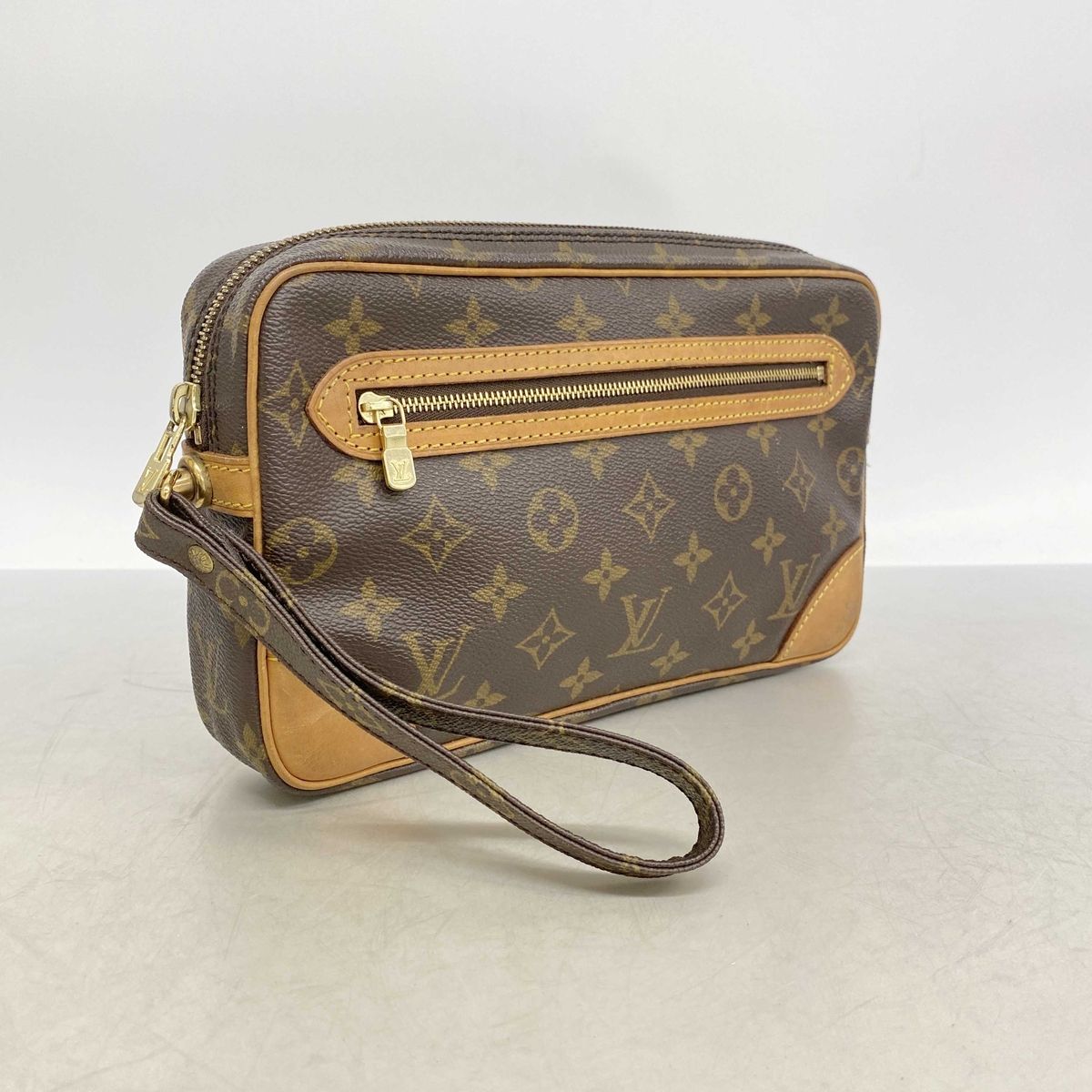 Louis Vuitton Clutch Monogram Marly Dragonne GM Brown — view 2