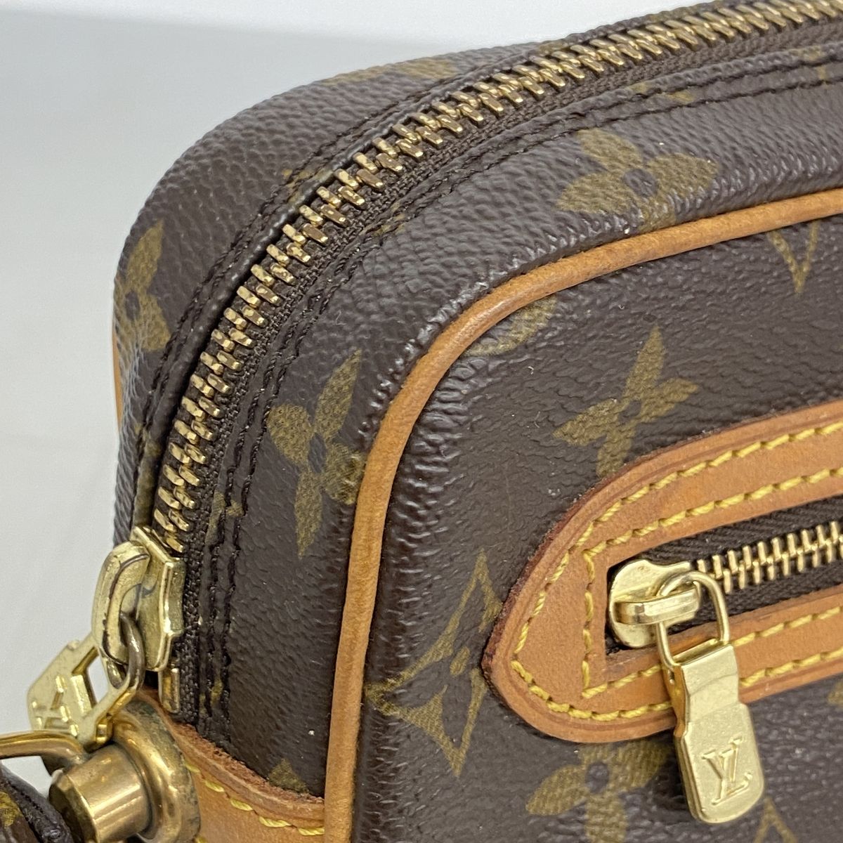 Louis Vuitton Clutch Monogram Marly Dragonne GM Brown — view 7
