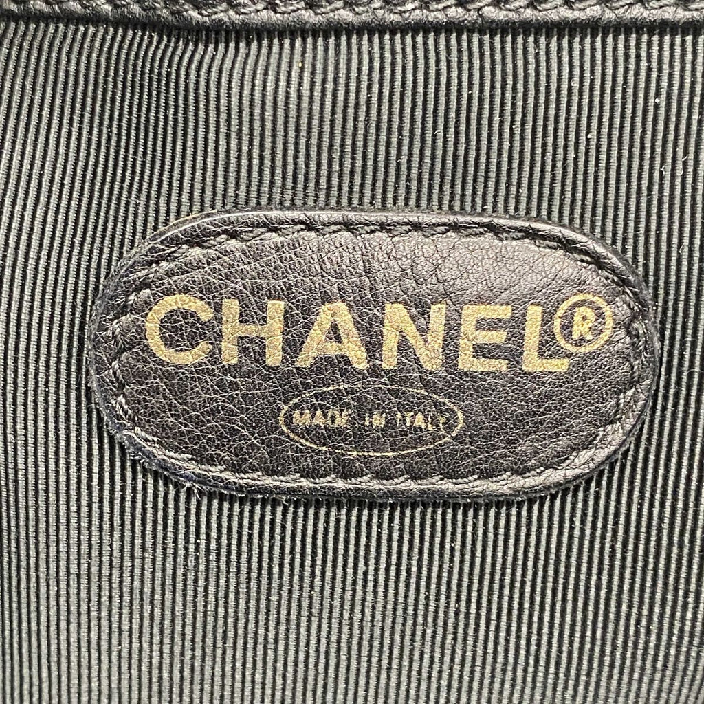 Chanel Shoulder Bag Triple Coco Caviar Leather Black Gold — view 5