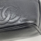 Chanel Shoulder Bag Triple Coco Caviar Leather Black Gold — view 7