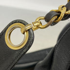 Chanel Shoulder Bag Triple Coco Caviar Leather Black Gold — view 8