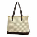 Celine Tote Bag Macadam Leather Ivory Gold