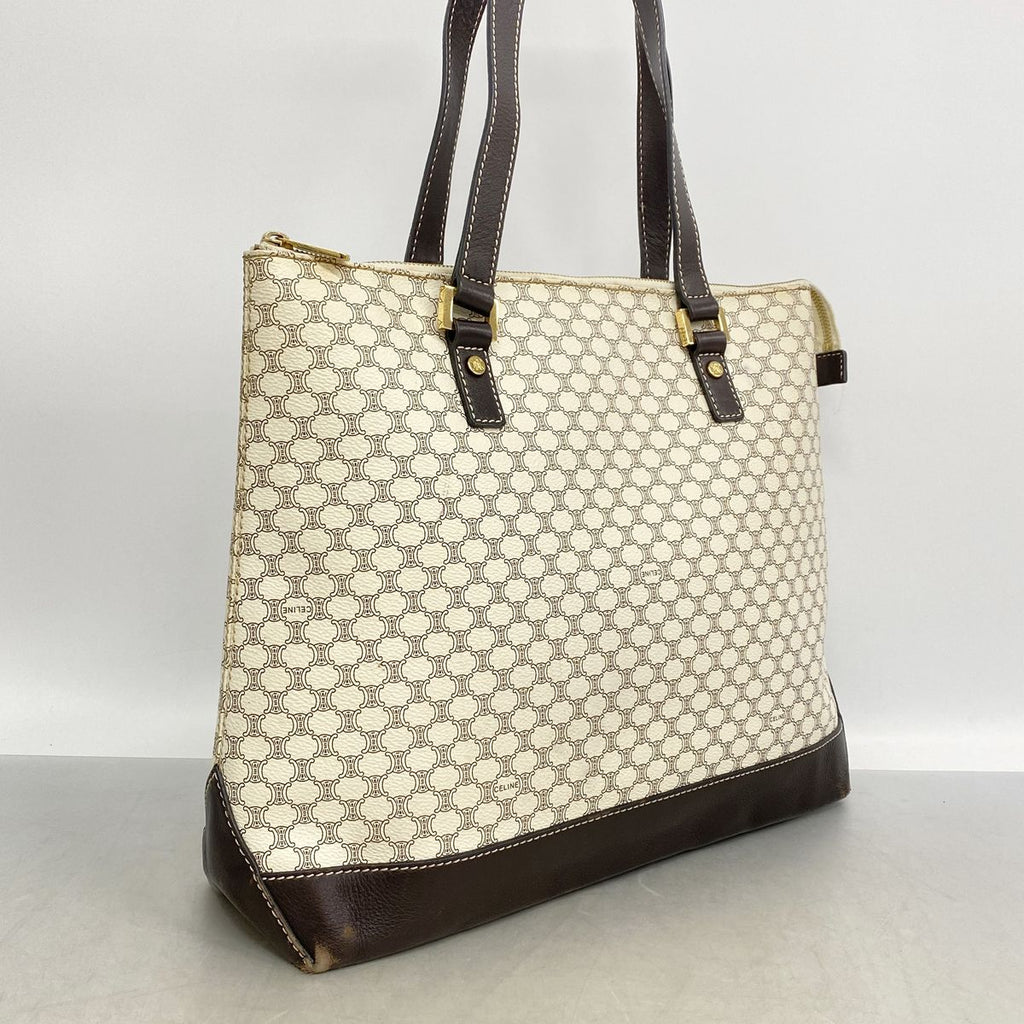 Celine Tote Bag Macadam Leather Ivory Gold — view 2